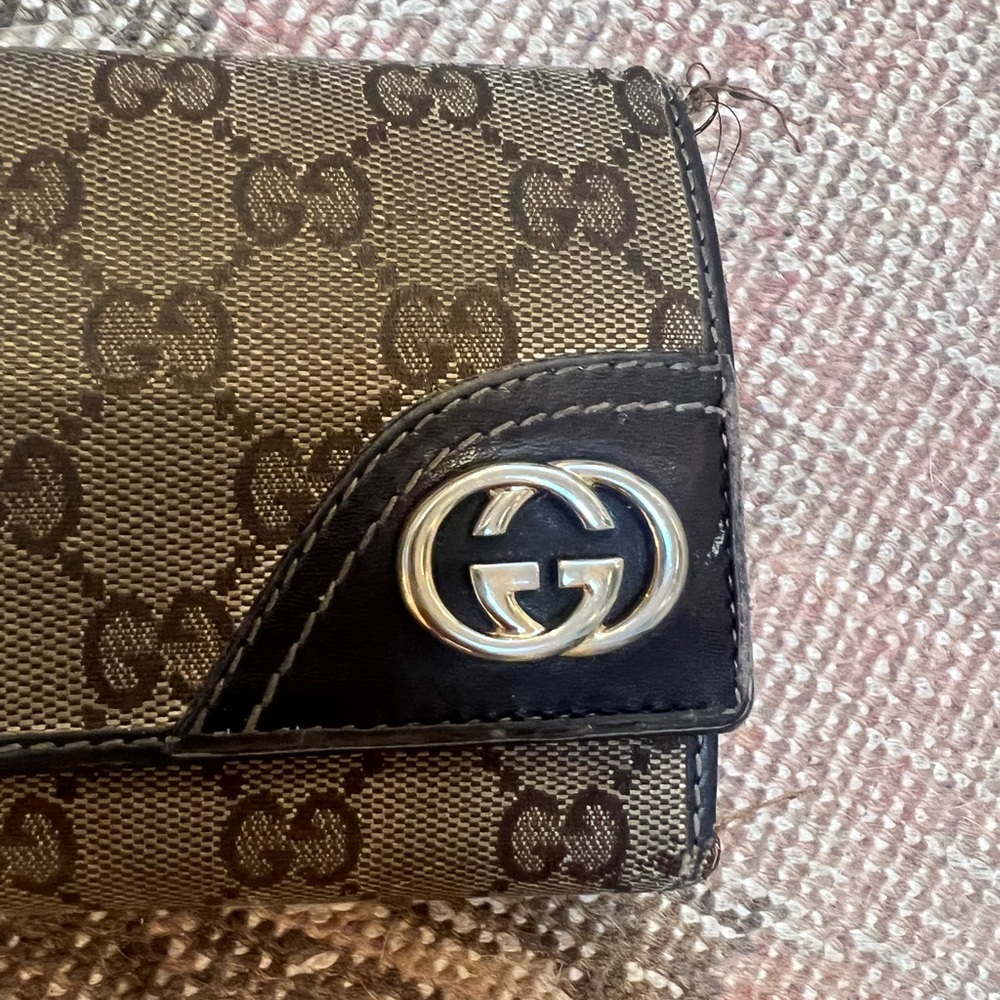 Vintage GG Canvas Continental Wallet !!! Authentic Gucci wallet !!! - Picture 3 of 13